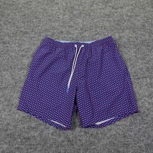 Bonobos Swim Trunks Men Large Blue Pink Pattern 7 Inch Inseam Liner Drawstring‎